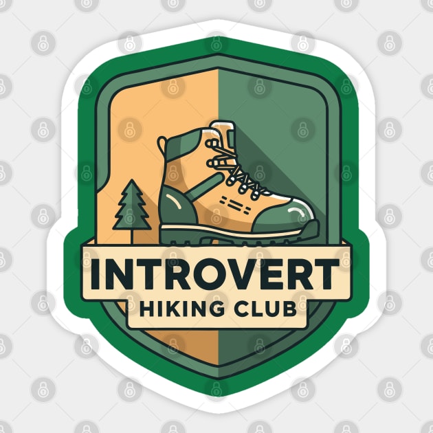 Introvert's Hiking Club Sticker by enrynz